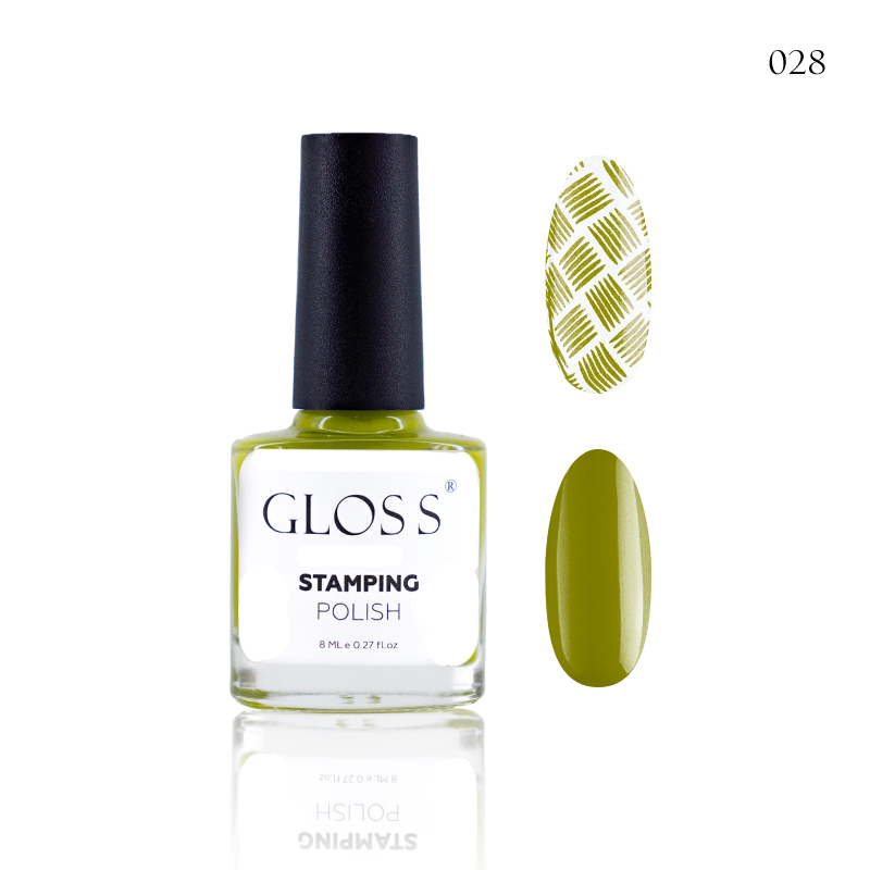 GLOSS Stamping polish 28, 8 ml (rich lime green)